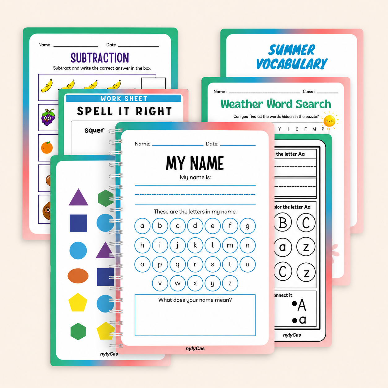 nylyKids Educational Activity Pack 1,000+ Pages