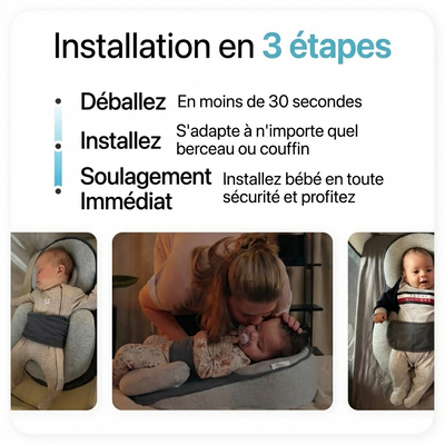 nylyNest™ — Coussin Anti-Reflux Bébé 15° (Reflux & Coliques)