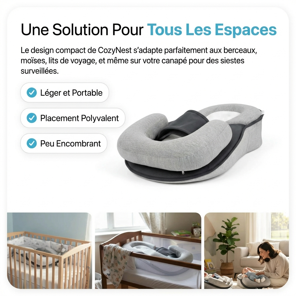 nylyNest™ — Coussin Anti-Reflux Bébé 15° (Reflux & Coliques)
