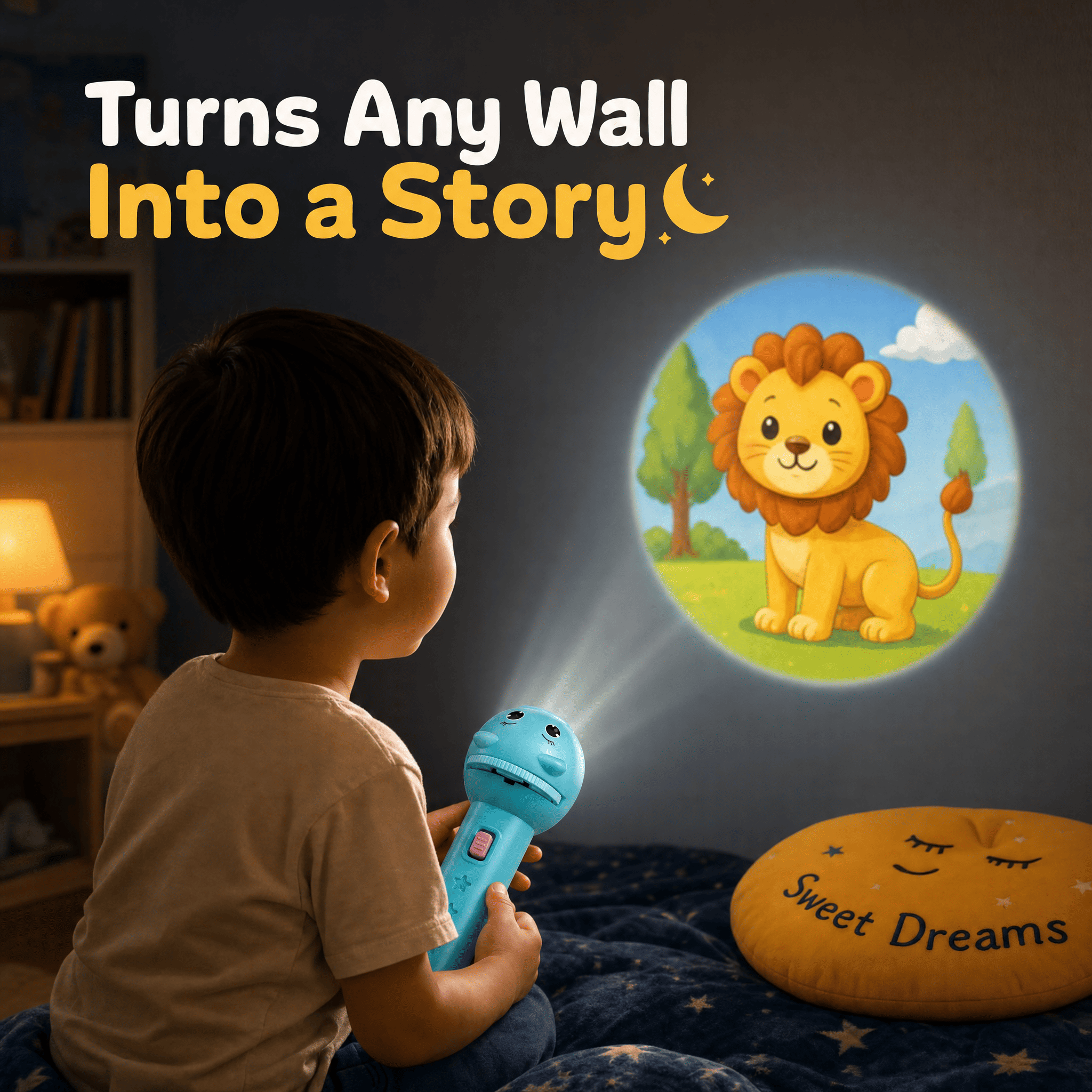 nylyCas™ Animal Story Projection Flashlight