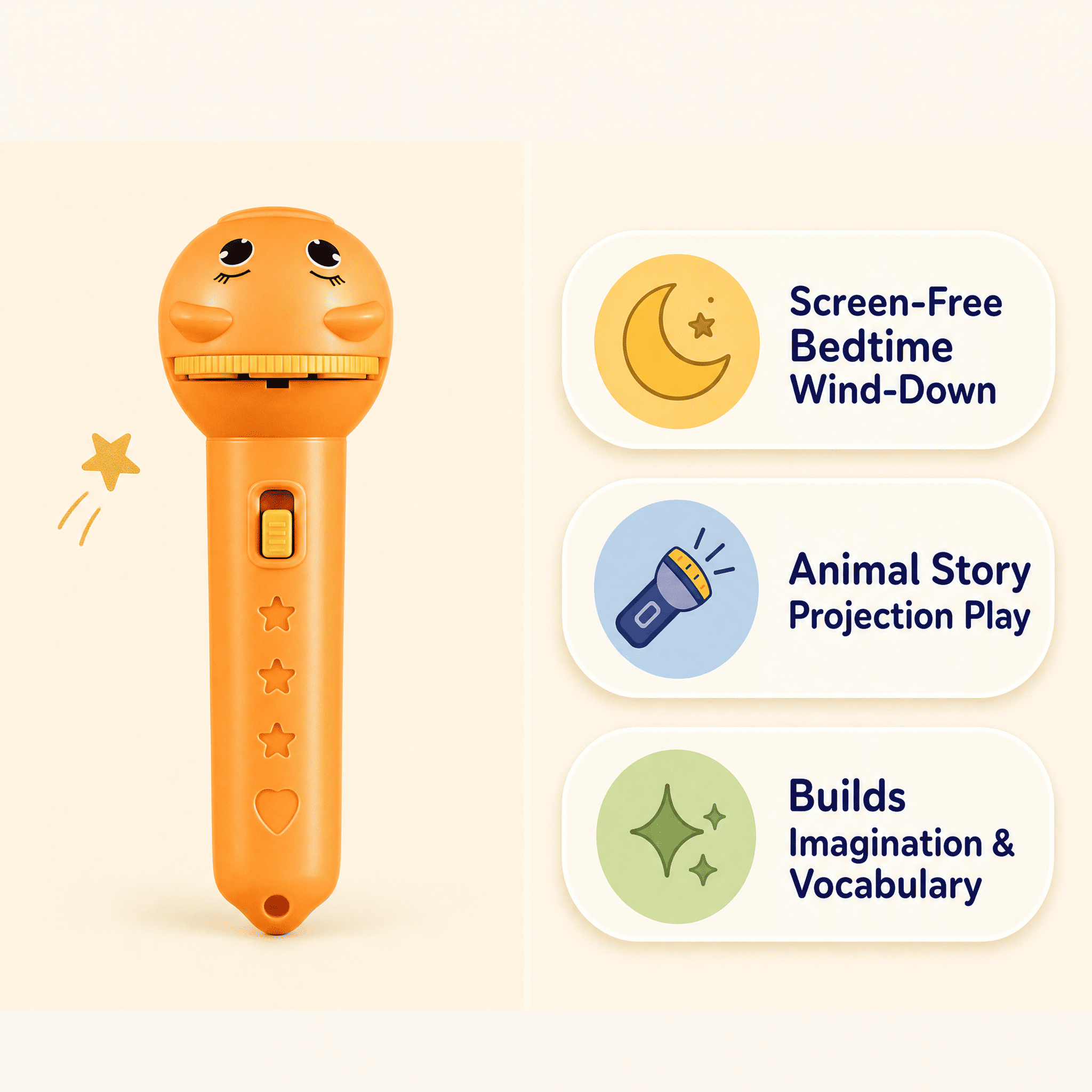 nylyCas™ Animal Story Projection Flashlight