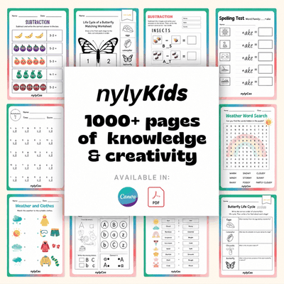 nylyKids Educational Activity Pack 1,000+ Pages