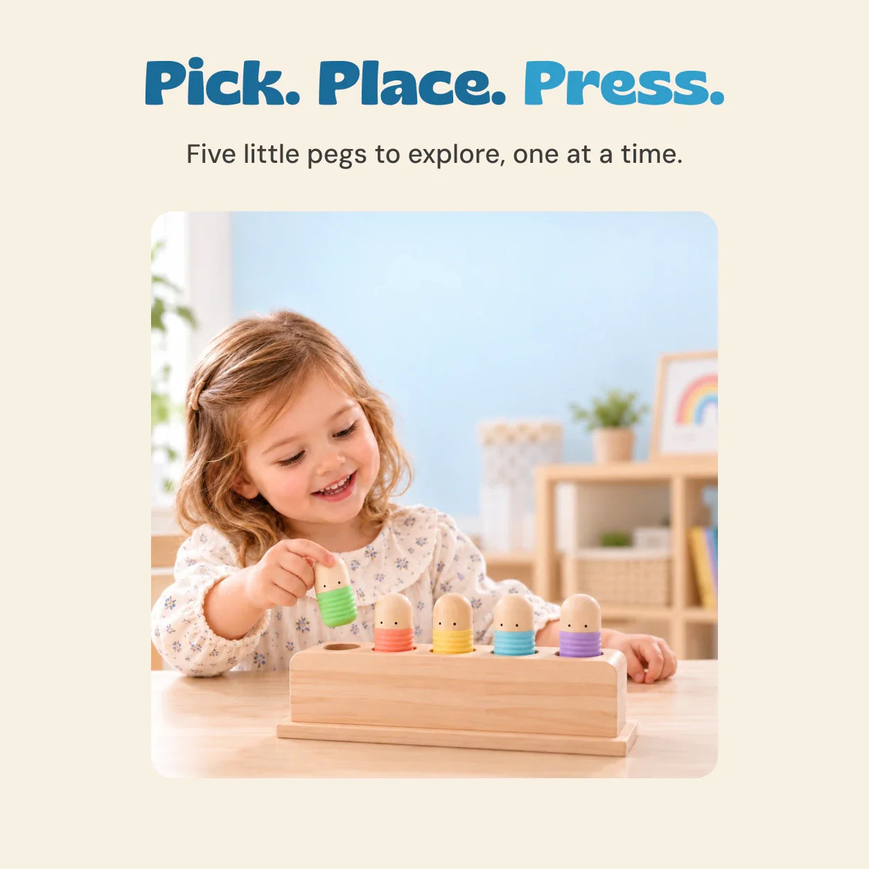 nylyCas™ Pop & Press Wooden Activity Toy